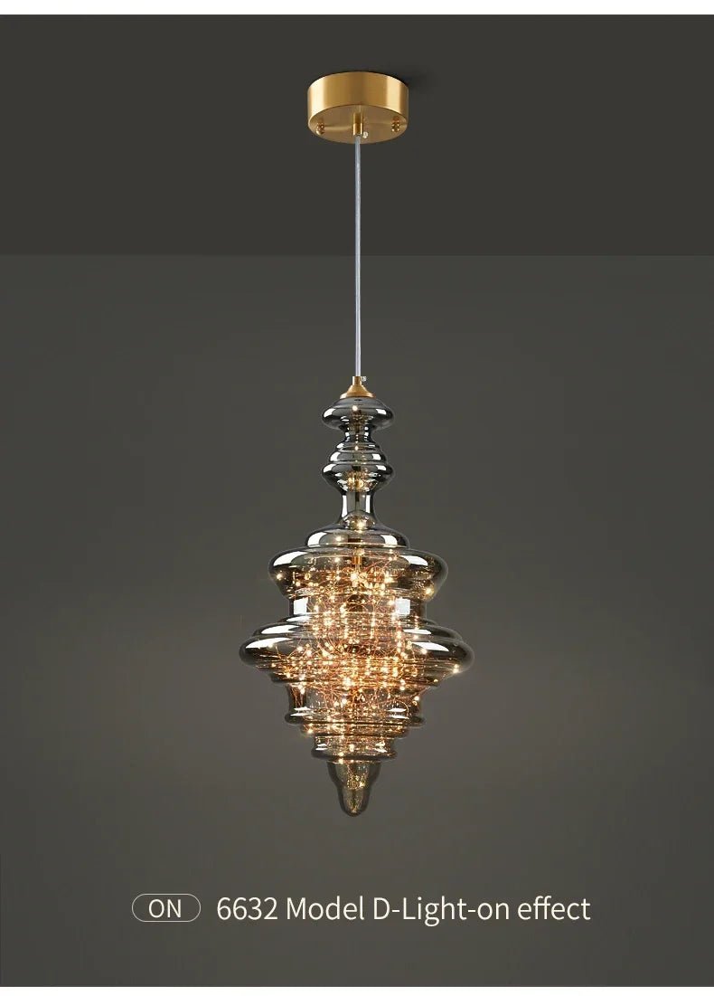 Modern Gold Copper Pendant Light – Elegant LED Ceiling Fixture for Bedroom & Living Room - Kyrafy