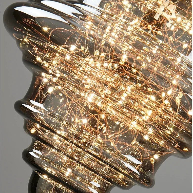 Modern Gold Copper Pendant Light – Elegant LED Ceiling Fixture for Bedroom & Living Room - Kyrafy