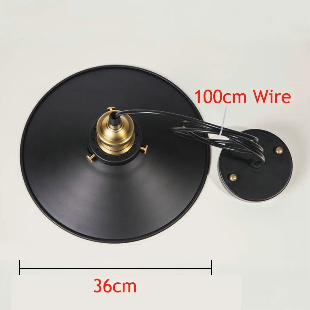 NordicGlow™ Vintage Metal Pendant Light – Black Iron Ceiling Lamp for Modern Interiors - Kyrafy