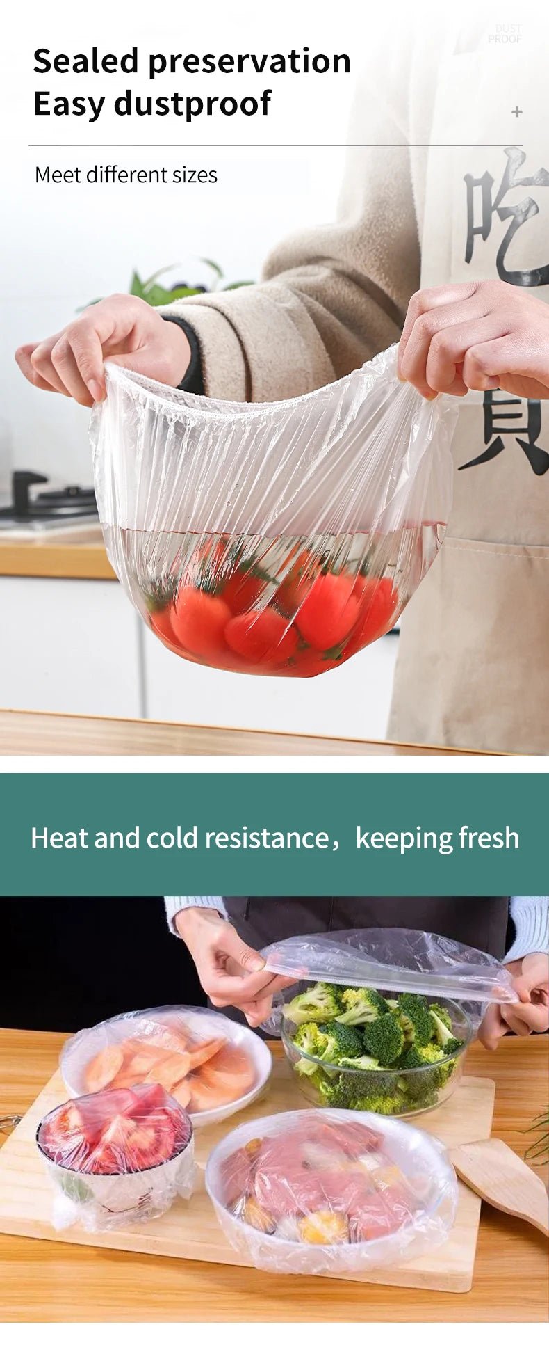 Reusable Disposable Food Covers – Elastic Bowl Wraps for Freshness & Protection - Kyrafy