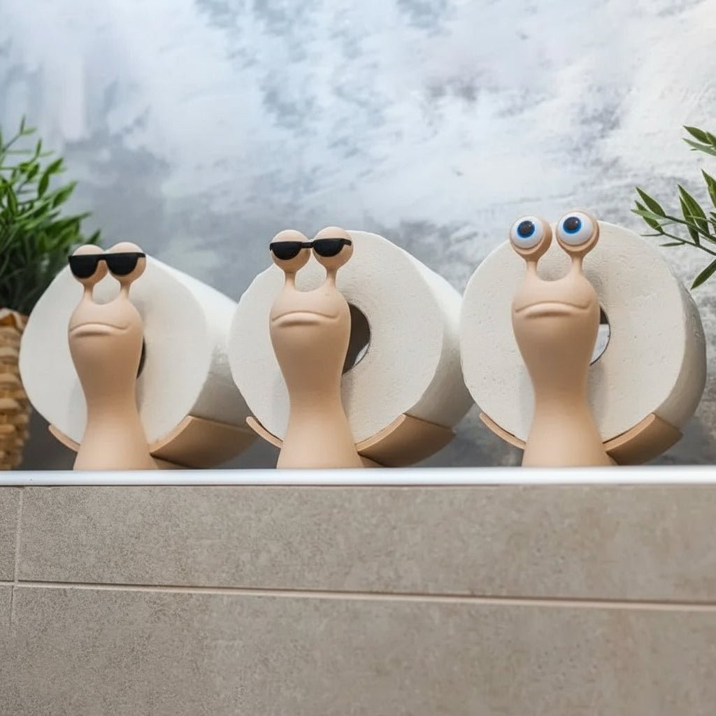 Snail - Shaped Toilet Paper Holder – Cute Bathroom Tissue Dispenser & Desk Organizer - Kyrafy