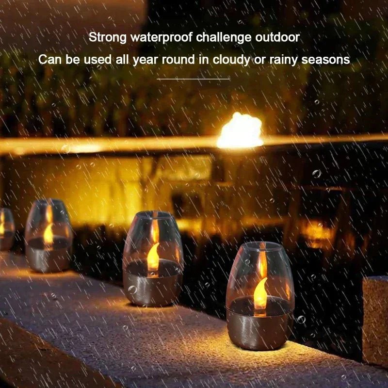 Solar Candle Lamp – Warm Flickering LED Light for Outdoor Garden & Patio Decor - Kyrafy