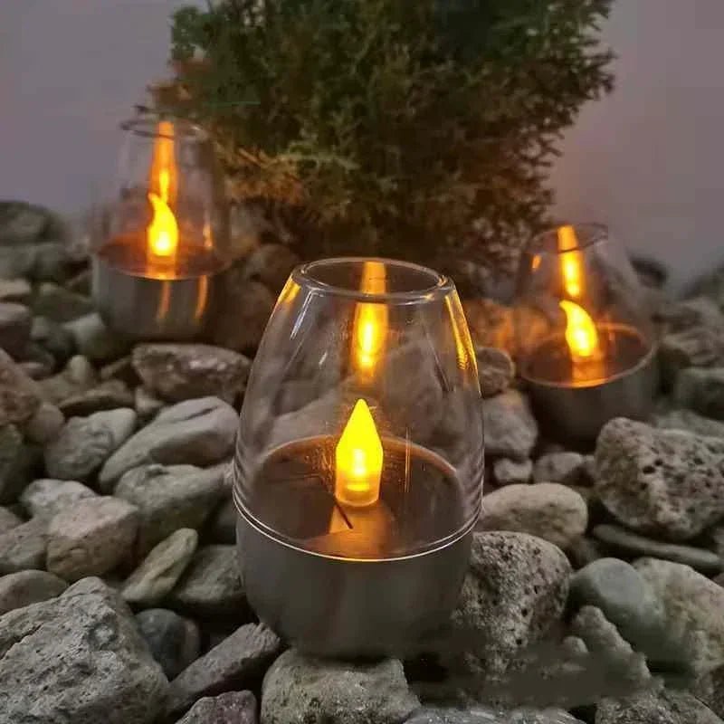 Solar Candle Lamp – Warm Flickering LED Light for Outdoor Garden & Patio Decor - Kyrafy