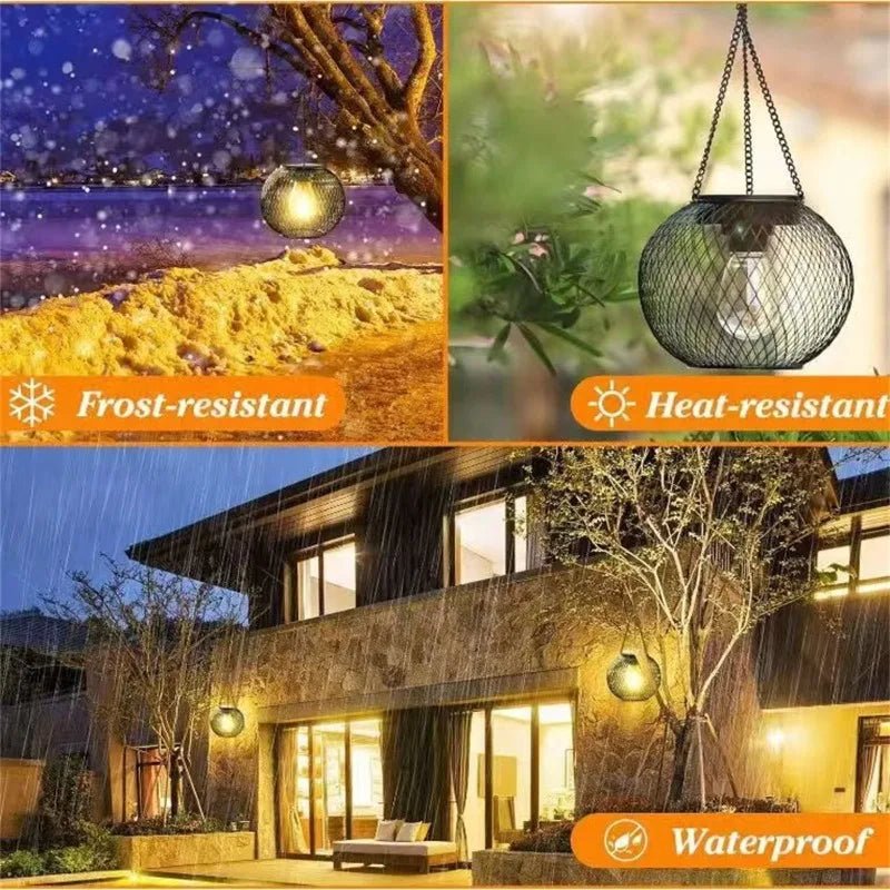 Solar Fairy Lantern – Waterproof Metal Hanging Light for Garden & Patio Decor - Kyrafy