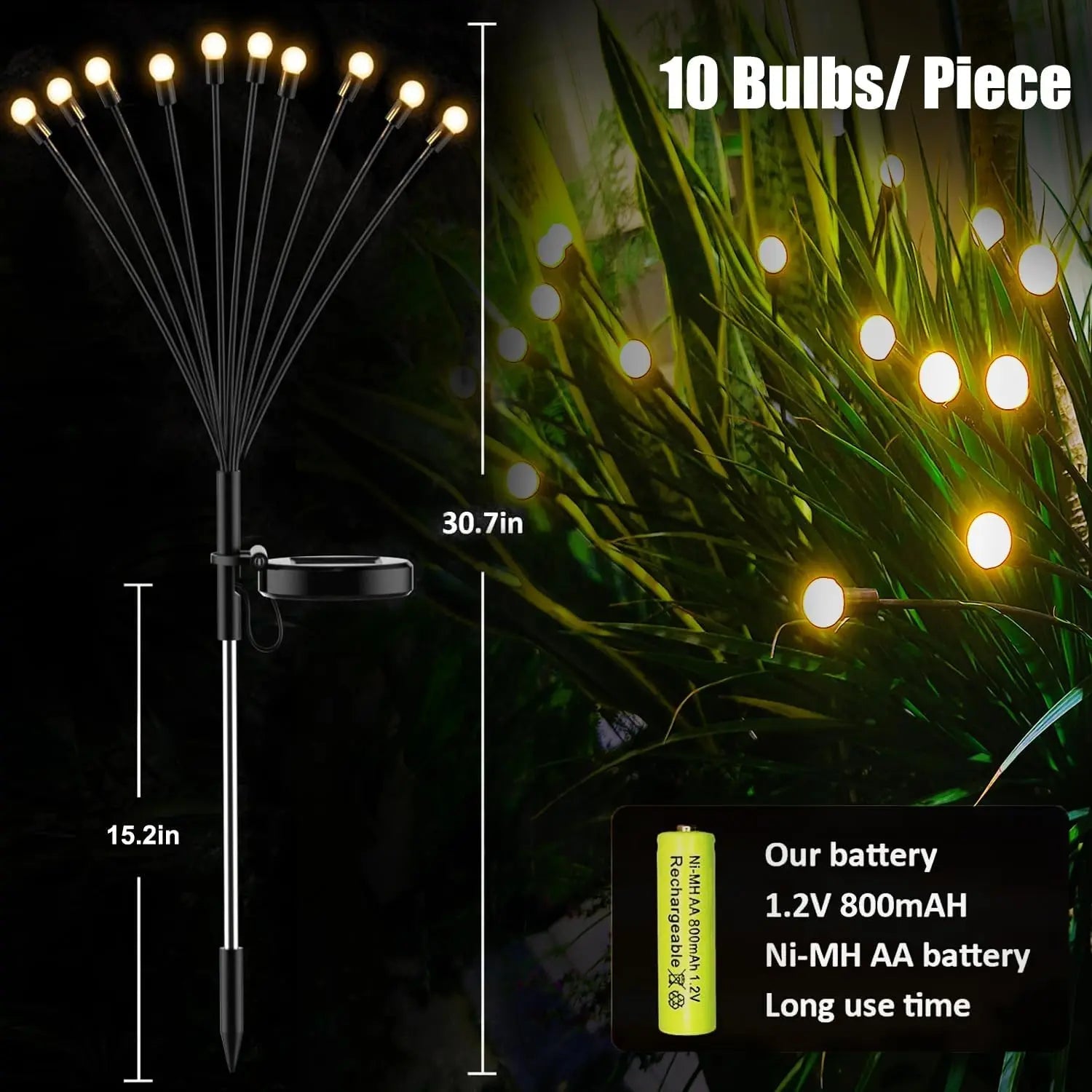 Solar Firefly Garden Lights – Swaying LED Fairy Lights for Outdoor Yard & Pathway Decoration - Kyrafy