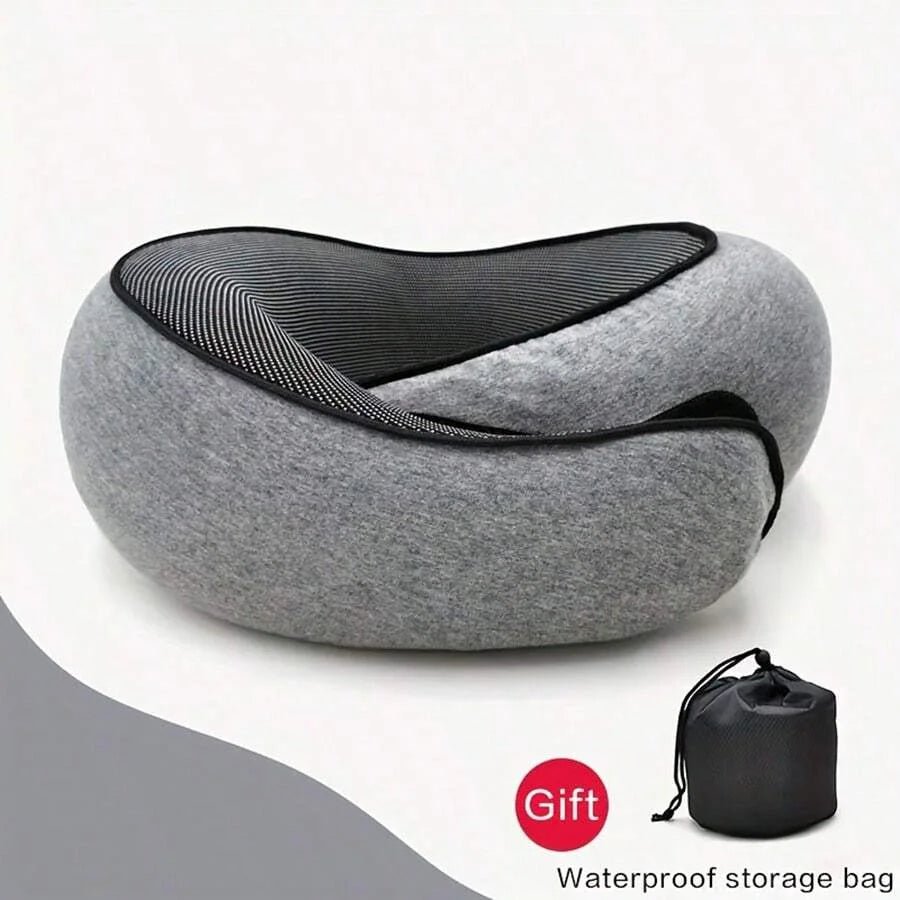 Travel Neck Pillow with Memory Foam – Ergonomic U - Shaped Support & Washable Cover - Kyrafy